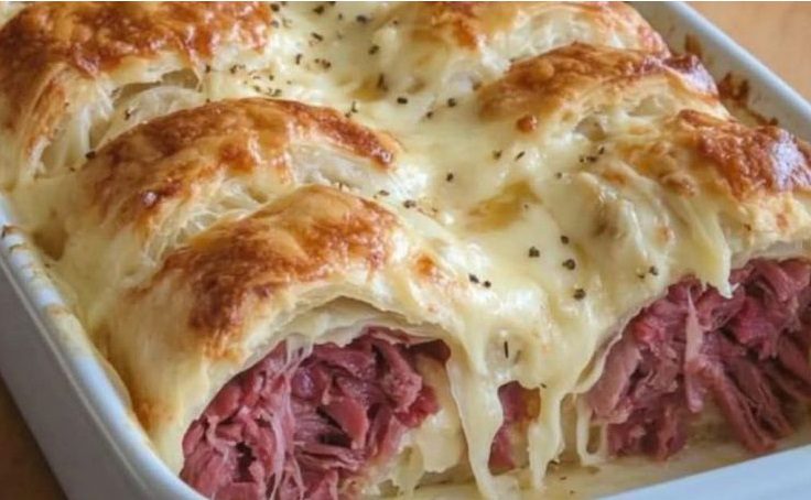 Crescent Roll Reuben Bake