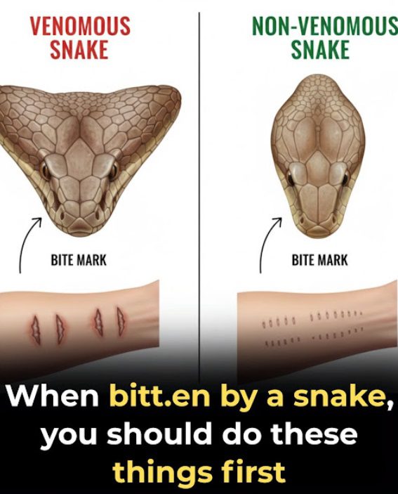 When bitten by a snake, you should do these things first