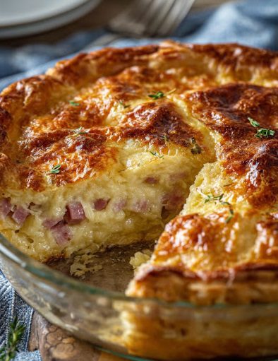 Impossible Ham And Swiss Pie