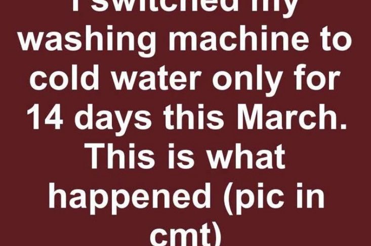 I switched my washing machine to cold water only for 14 days this March. This is what happened