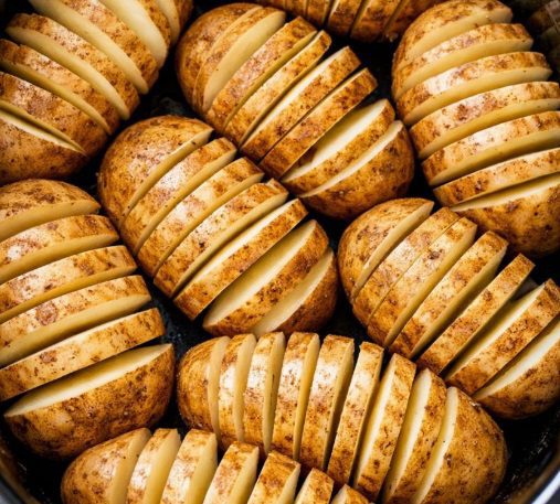 Toss raw accordion-cut russet potatoes in the crock and 3 secret ingredients to get a meal so mouthwatering your husband will be begging for seconds t