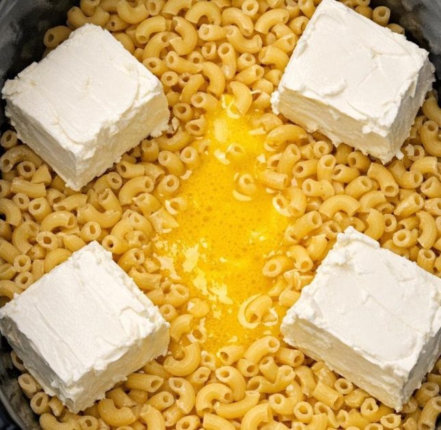 Dump dry elbow macaroni in the slow cooker and 3 other ingredients to get a meal so delicious your family will be begging for more.