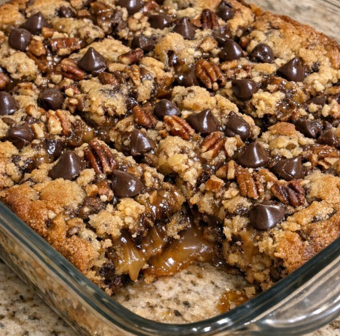 Aunt Patty made these 4 ingredient treats for the family picnic and my cousins nearly fought over the last square.