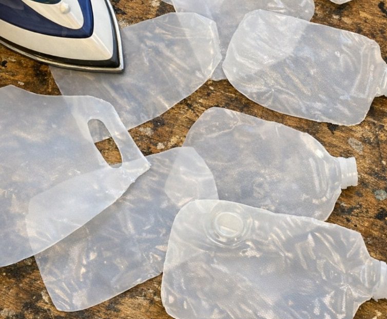 Iron flattened plastic milk jugs and 2 simple household items, and people can’t believe the final result